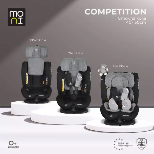 COMPETITION verstellbarer Kindersitz 40-150 cm GRAU