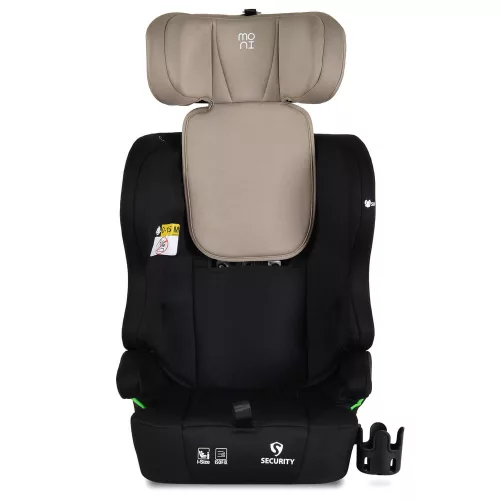 SECURITY autós ülés belső övvel, isofix, ajándék 2plüss+párna 76-150cm BÉZS