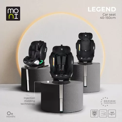 LEGEND autós ülés 40-150cm támasztólábbal FEKETE