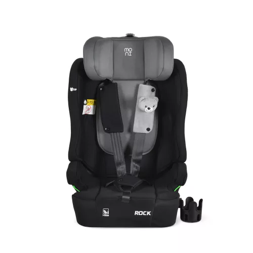 ROCK autós ülés 76-150cm, 2játékkal, pohártartó, belső öv, isofix nélkül SZÜRKE