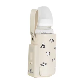  CALIENTE Babyflasche warmhalten, tragbar, mit USB-C-Ladegerät, GROSS, BEIGE