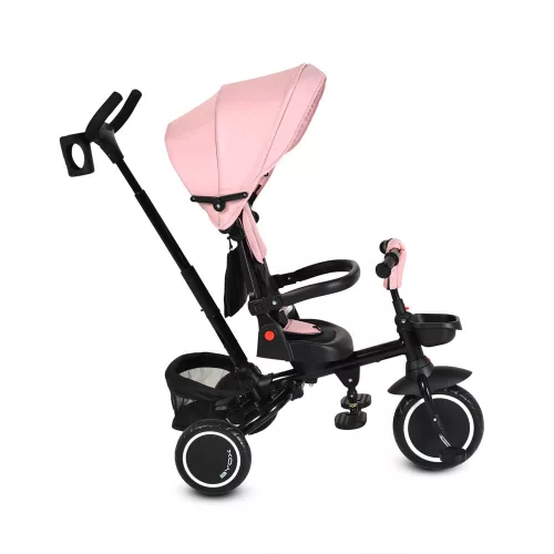 CRUZ tricikli napfénytetővel, összecsukható PINK