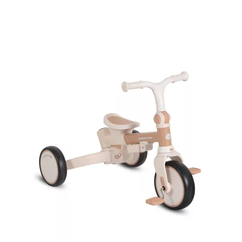 Trojkolka COMPACTO NEW 3 ÎN 1 multifunkčná, konvertibilná na bicykli BEJ
