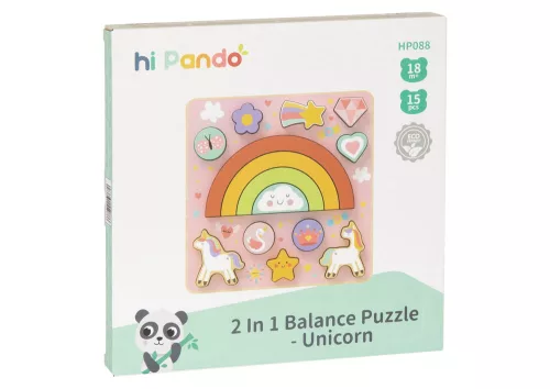 MONI 2IN1 balance puzzle Unicornis SZIVÁRVÁNY