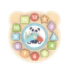 MONI drveni sat slagalica panda PASTEL