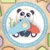 MONI drveni sat slagalica panda PASTEL
