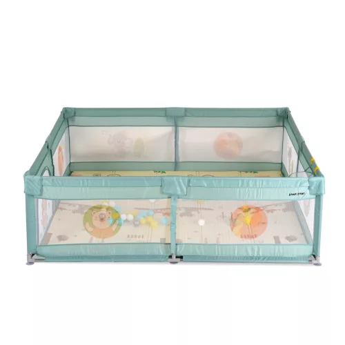 GAMEZONE járóka összecsukható szőnyeggel, 60 labdával 150x200 MENTA
