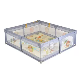   GAMEZONE  járóka összecsukható szőnyeggel, 60 labdával 150x200 SZÜRKE