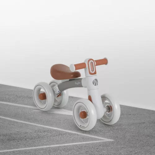 ROLLYBO mini futóbicikli 4 kerekű SZÜRKE/BARNA üléssel