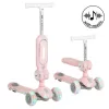 STREETPRO roller 2in1 üléssel, zenél, 30kg-ig PINK