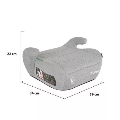 BOOST Prémium autós ülésmagasító 125-150cm SZÜRKE