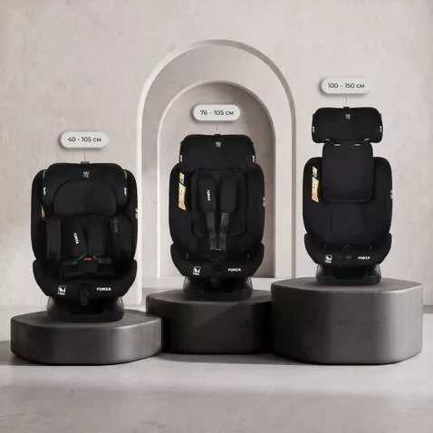FORZA Prémium autós ülés isofix nélkül 40-150cm FEKETE
