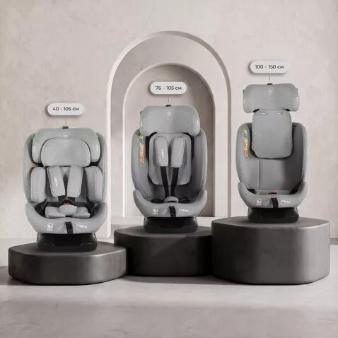 FORZA Prémium autós ülés isofix nélkül 40-150cm SZÜRKE