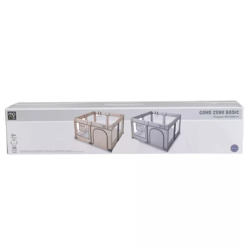 GameZone Basic járóka 150x200 lecippzározható oldal, sarokvédő egyszínű SZÜRKE