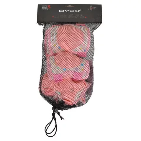 BICIKLIS/Görkori védőfelszerelés GLAMI térd, könyök, kézvédő szett A 25kg PINK