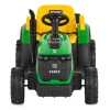 BO TERRON traktor 4 kerekű trélerrel 12V két motoros ZÖLD