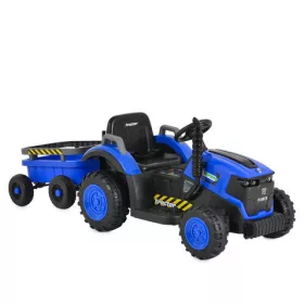 BO TERRON traktor 4 kerekű trélerrel 12V két motoros KÉK