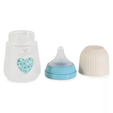 AMORI üveg cumisüveg széles szájú 180ml anticolic KÉK