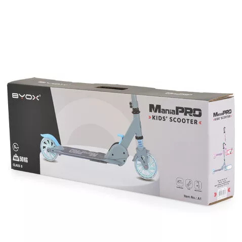 ManiaPro roller 50 kg-ig, világító kerekekkel KÉK