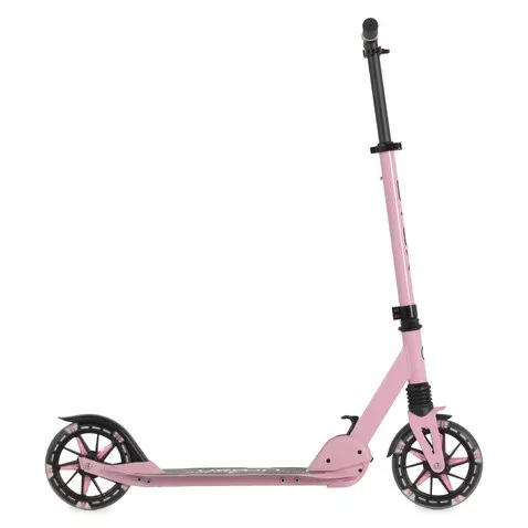 URBAN JUNIOR roller 80 kg-ig, világító kerekekkel, összecsukható PINK
