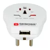 SKROSS 1.500266 World to Europe USB - csatlakozó átalakító európába utazóknak + USB