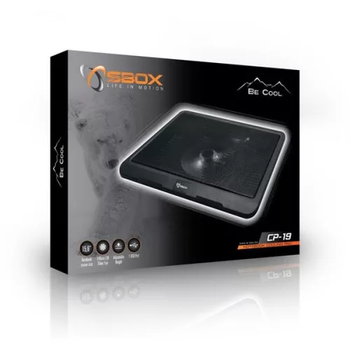 Chladič notebooku Sbox CP-19 čierny