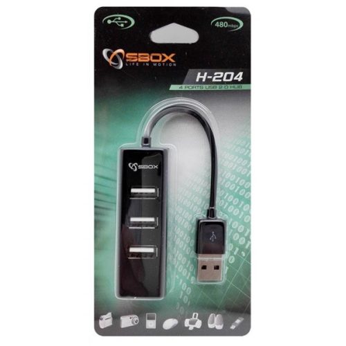 Sbox H-204 4 portos USB hub