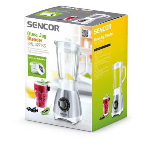 Sencor SBL 3271SS mixér striebornej farby s objemom 0,8 l