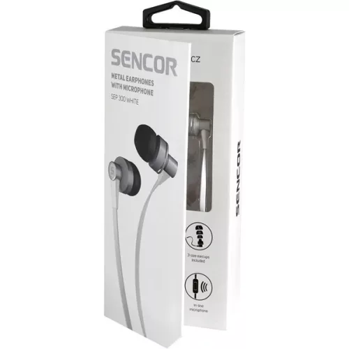 Sencor SEP 300 WHITE mikrofonos fehér fülhallgató
