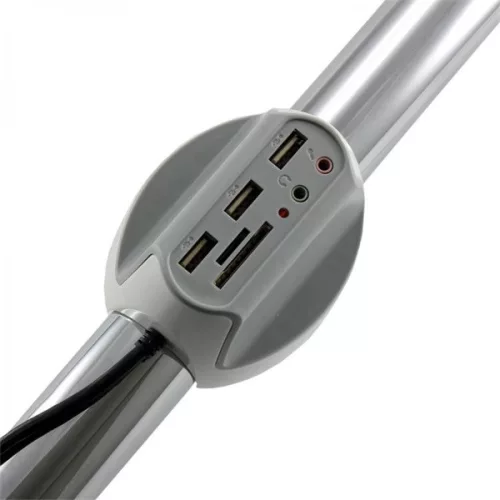 Sbox DH-1 stolný hub 3xUSB2.0 + 2x3,5 mm + čítačka SD kariet