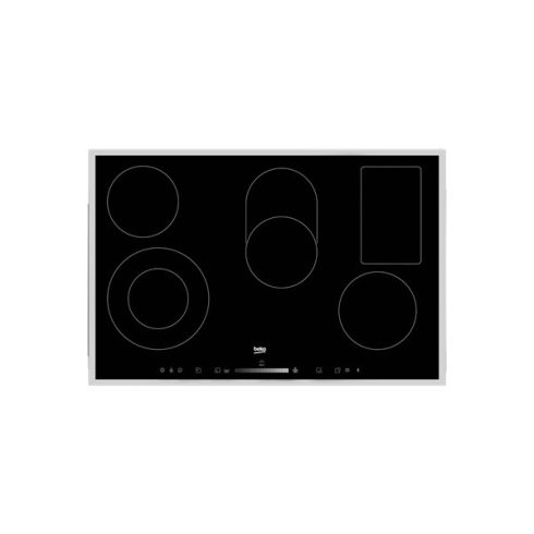 Beko HIC 85502 TX fekete, beépíthető, elektromos üvegkerámia, főzőzóna: 5, beépíthető méret: 75cm, főzőlap