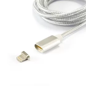 Sbox MAGNETIC-IPH 1m Lightning > USB-A strieborný kábel