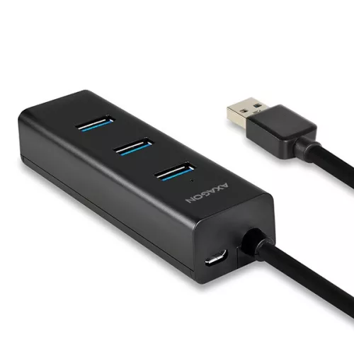 Axagon HUE-S2BL 4-portový USB 3.0 rýchlonabíjací HUB s dlhým káblom