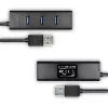 Axagon HUE-S2BL 4-portový USB 3.0 rýchlonabíjací HUB s dlhým káblom