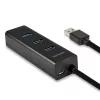 Axagon HUE-S2BP 4 portos USB3.0 gyorstöltő hosszú kábeles HUB tápegységgel