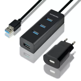   Axagon HUE-S2BP 4-portová rýchlonabíjačka USB 3.0 s dlhým káblom, napájací HUB