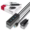 Axagon HUE-S2BP 4-portová rýchlonabíjačka USB 3.0 s dlhým káblom, napájací HUB