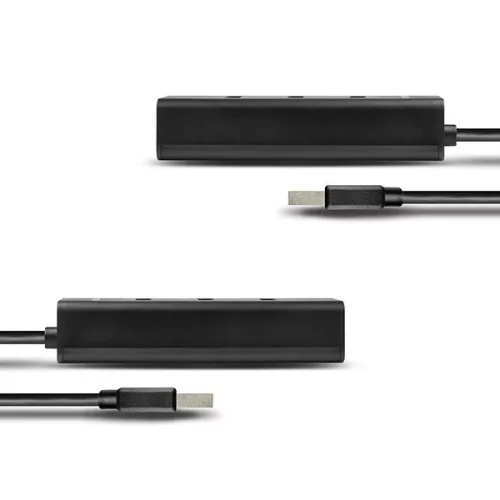 Axagon HUE-S2BP 4 portos USB3.0 gyorstöltő hosszú kábeles HUB tápegységgel