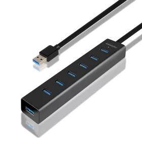   Axagon HUE-SA7BP 7-portový USB 3.0 rýchlonabíjací HUB čierny