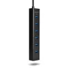 Axagon HUE-SA7BP 7 portos USB3.0 gyorstöltő fekete HUB