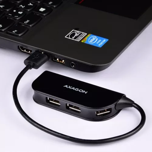 Axagon HUE-X4B 4-portový USB 2.0 čierny HUB