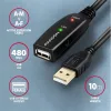 Axagon ADR-210 aktív USB hosszabbító kábel 10m