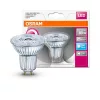 LED žiarovka Osram Superstar PAR16 so skleneným puzdrom/8W/575lm/4000K/GU10/230V/36stupňov stmievateľná