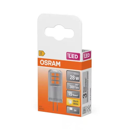 Priehľadné tienidlo Osram Star/2,2 W/827 lm/2700 K/G4/12 V LED kapsula