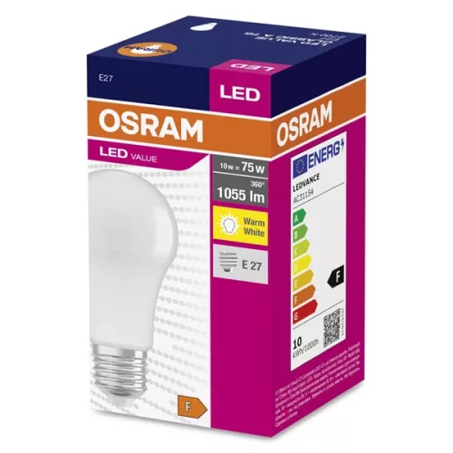 LED žiarovka Osram Value s opálovým tienidlom/10W/827lm/2700K/E27