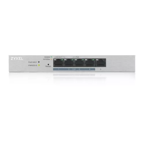 ZyXEL GS1200-5HP v2 5-portni GbE LAN PoE (60W) web-upravljani desktop preklopnik