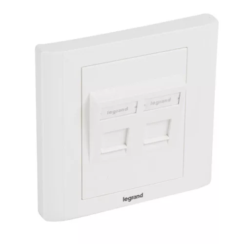 Legrand 632797 2xRJ45 Keystone-Anschluss zur Aufnahme einer Linkeo-Einbauarmatur