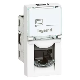   Legrand 076561 Program Mosaic LCS2 RJ45 Cat 6 UTP, 1 modul, fehér aljzat