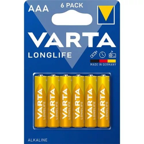 VARTA 4103101416 Longlife AAA (LR03) alkáli mikroceruza elem 6db/bliszter