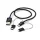Dátový kábel Hama 183348, 1 m, micro USB / Type-C / Lightning, 3 v 1, čierny